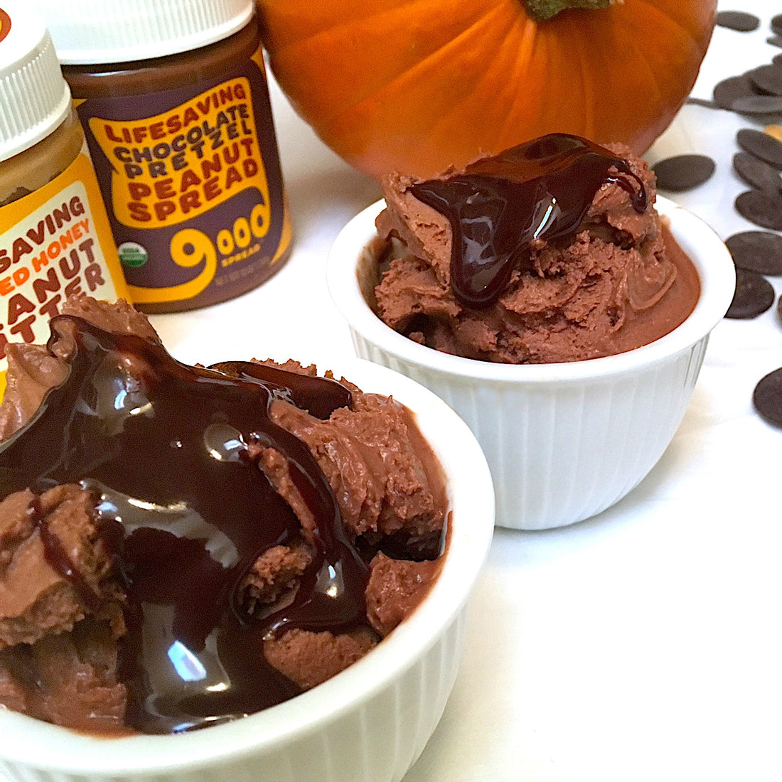 Peanut Butter and Pumpkin Fudge Ice Cream